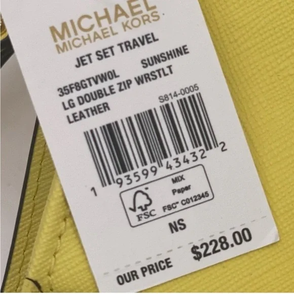 Michael Kors DoubleZip Wallet Wristlet Phone Case Sunshine - Picture 9 of 11